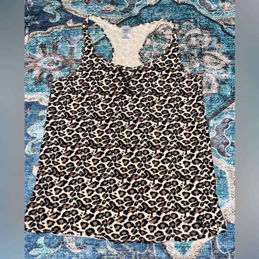Calvin Klein Leopard Print Racerback Tank